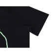 【KENZO】KENZO 草寫刺繡字母LOGO創辦人形狀純棉寬鬆短袖T恤(男款/黑x螢光綠)