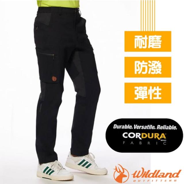 【Wildland 荒野】男 彈性CORDURA四季款拼接褲.多口袋休閒機能長褲(0A92316-54 黑)