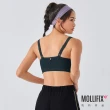 【Mollifix 瑪莉菲絲】A++活力自在簡約可調肩帶舒適BRA、瑜珈服、無鋼圈、運動內衣(水墨綠)
