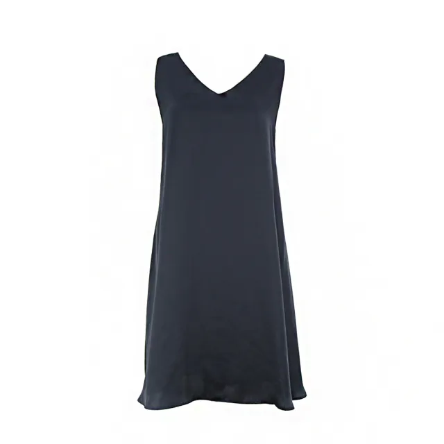 【ICHE 衣哲】Cop.Copine 法國原裝進口輕渡假風及膝洋裝-緻霧深藍