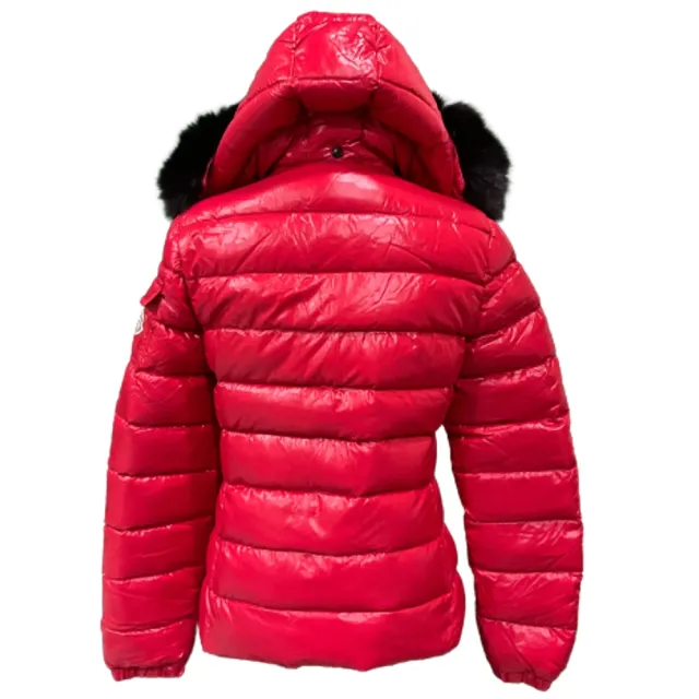 【MONCLER】女款 BADYFUR 連帽羽絨外套-紅色(0號USA-XS、1號USA-S)