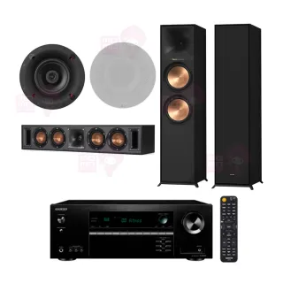 【ONKYO】TX-SR494+R-800F+R-34C+CS-16CII(7.2聲道環繞擴大機+古力奇五聲道喇叭組)