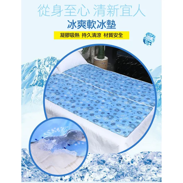 【ROYAL LIFE】多功能降溫軟冰冷凝涼墊(水涼墊/寵物冰涼墊/冷凝水晶墊/床墊/降溫墊 中款)