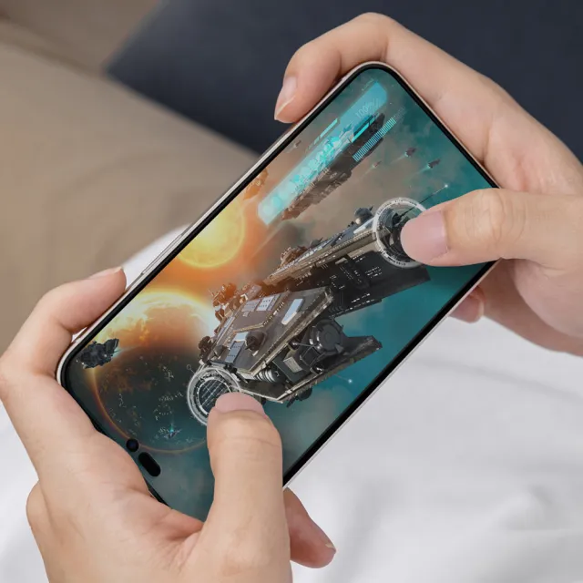【MAGEASY】iPhone 14/13/13 Pro 6.1吋 VETRO GAMING 電競霧面鋼化玻璃保護膜(高畫質 防碎邊)