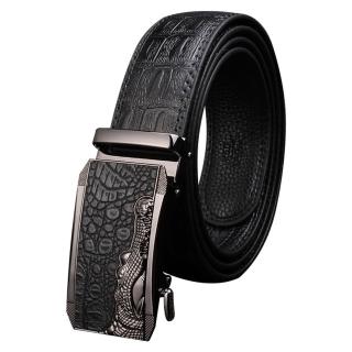 【巴黎精品】現貨+預購 皮帶真皮腰帶(鱷魚紋牛皮自動扣頭男配件9款p1am13)