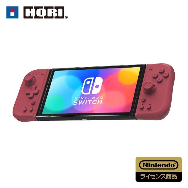 【HORI】副廠 攜帶模式用 分體式控制器 Fit(紅 NSW-398)