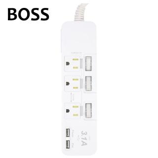 【BOSS】4開3插3P高溫斷電USB 3.1A延長線 1.5米