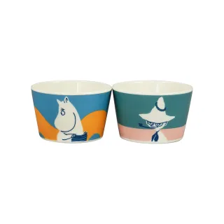 【日本山加yamaka】moomin 嚕嚕米 陶瓷餐碗兩件組 8.5cm 嚕嚕米&阿金(餐具雜貨)