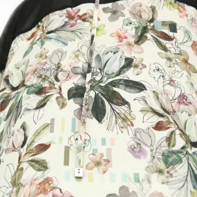 【ICHE 衣哲】Cop.Copine 法國原裝進口雪紡拼接短袖印花上衣