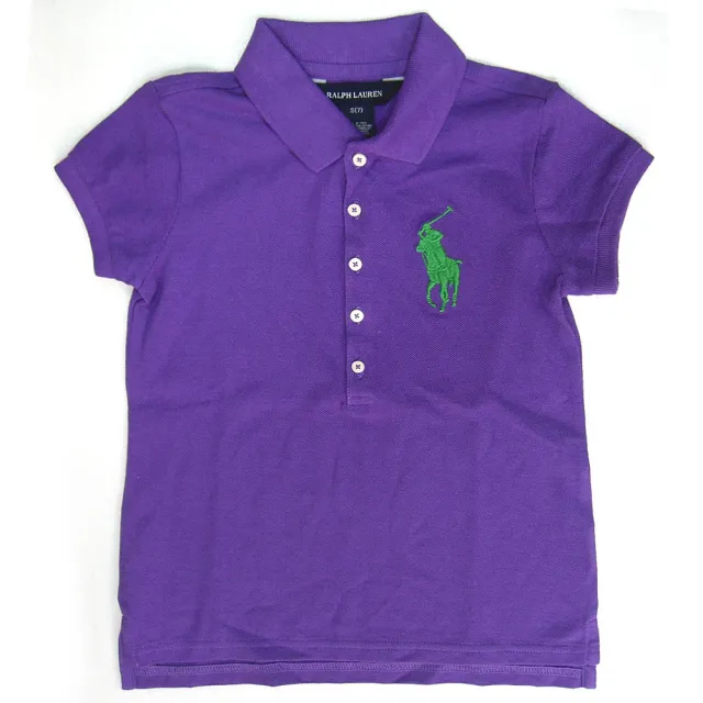 RALPH LAUREN】Polo Ralph Lauren 大馬Logo紫色網眼短袖Polo衫(平輸品