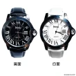 【ENANSHOP 惡南宅急店】羅馬數字時尚錶款 真皮錶帶 韓國流行手錶 男錶 女錶 情侶對錶-0097F