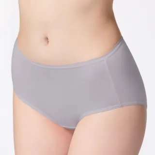 【Swear 思薇爾】思茉希系列M-XXL素面中腰三角女內褲(紫蘇色)