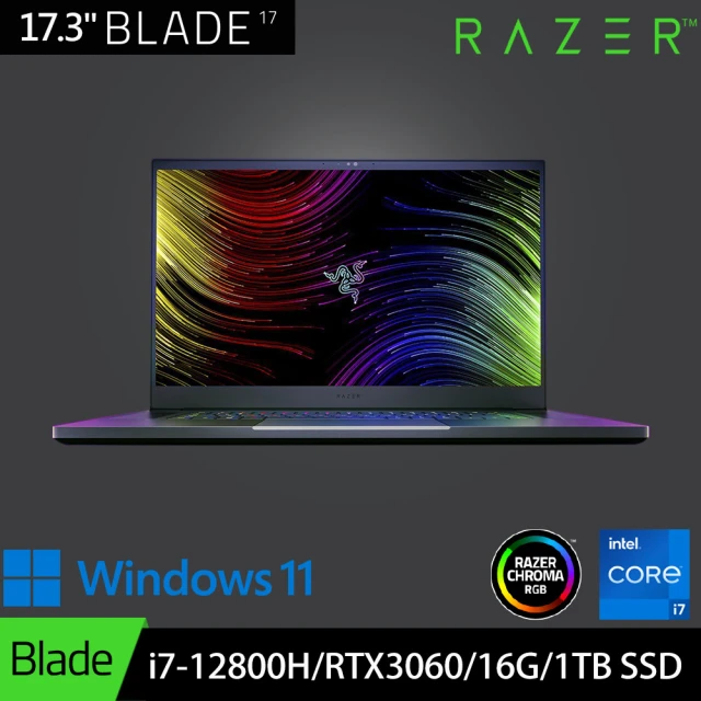 【Razer 雷蛇】17吋i7 240Hz電競筆電(Blade/i7-12800H/RTX3060/16G/1TB SSD/Win11)