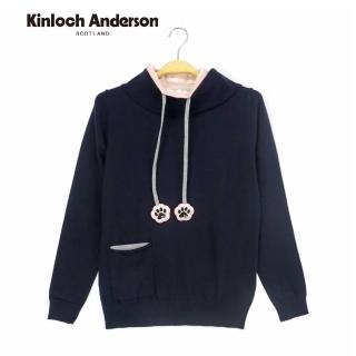 【Kinloch Anderson】熊熊高領抽繩口袋上衣 金安德森女裝(KA0969046 深藍)