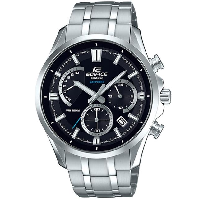 【CASIO 卡西歐】EDIFICE 賽車風格三眼計時錶(EFB-550D-1A)