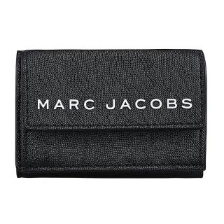 【MARC BY MARC JACOBS】經典印字LOGO皮革三折短夾(黑)