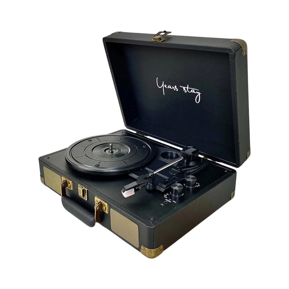 【茶几王 Living Art】Goodmans Ealing 同款黑膠唱片機/藍芽/旗艦款 低調黑金色(六色可選/一年保固/HY-T01)