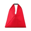 【MM6 MAISON MARGIELA】MM6 Maison Margiela xEastpak聯名款縫線設計標籤LOGO三角設計尼龍肩背托特包(紅)