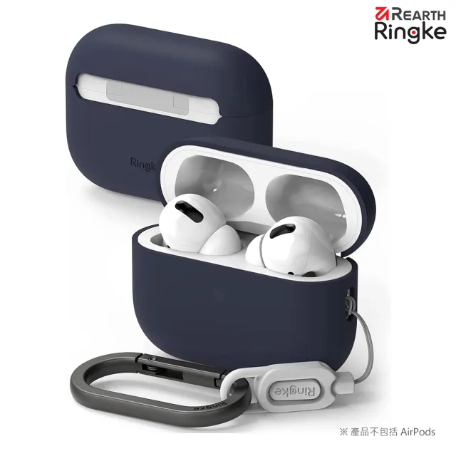 【Ringke】Apple AirPods Pro 2 Silicone 矽膠防摔保護殼(Rearth 附扣環／登山扣)