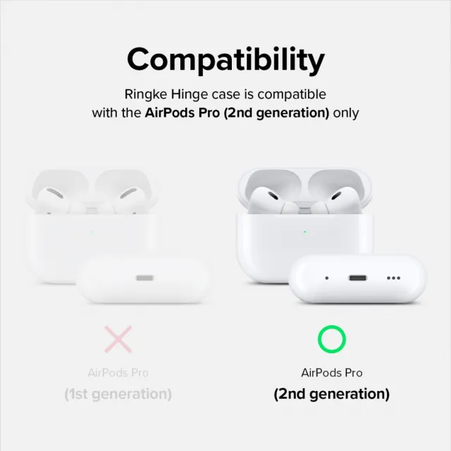 【Ringke】Apple AirPods Pro 2 Hinge 透明防摔保護殼(Rearth 附登山扣)