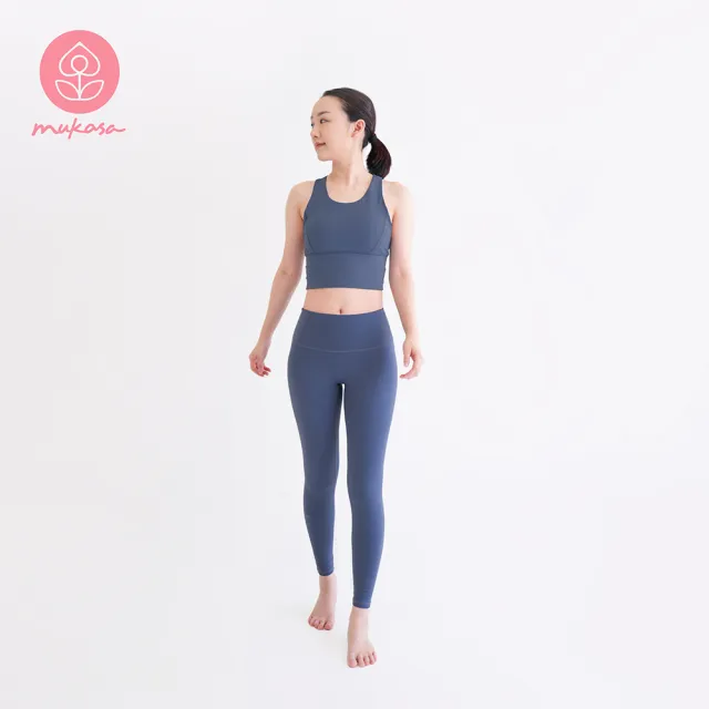 【Mukasa 慕卡莎】DURABLE 提臀美形瑜珈褲 - 午夜藍 - MUK-22931(瑜珈褲、運動褲、九分褲)