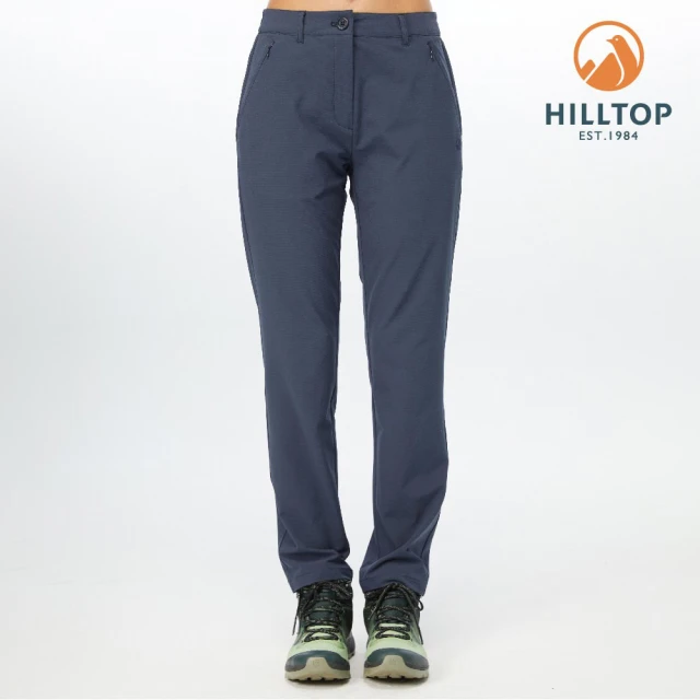 Hilltop 山頂鳥 Ultra-light Active Zip-off 女款超潑水抗UV拉鍊口袋彈性休閒長褲 PS07XFL7 藍