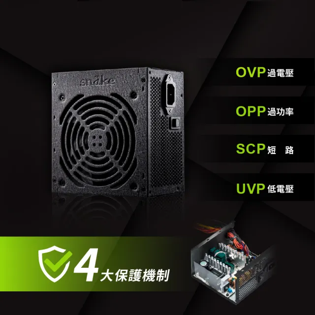 【Snake 蛇吞象】GPK650SP 80Plus 銅牌 雙8 電源供應器(台灣上市工廠製造 安規認證.智慧溫控.終身保修)