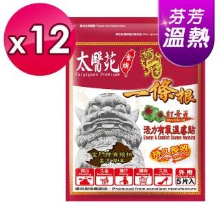 【太醫苑金牌一條根】金門一條根紅景天活力有氧溫感貼-12包共60片入(花香舒緩)