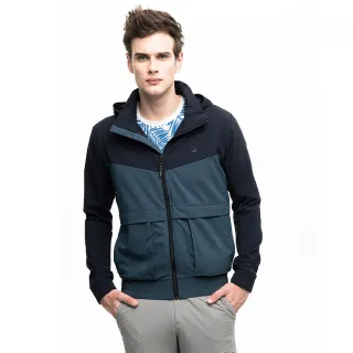 【Hilltop 山頂鳥】男款輕量超潑水抗UV外套S02M96印墨黑