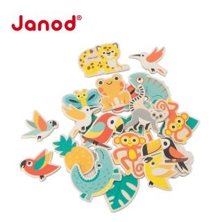 【法國Janod】雨林大冒險-動物遊戲磁貼(磁鐵玩具 想像力 創造力)