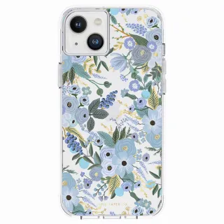 【CASE-MATE】iPhone 14 Plus 6.7吋Rifle Paper Co. 限量聯名款環保抗菌防摔保護殼 - 花園派對 - 藍