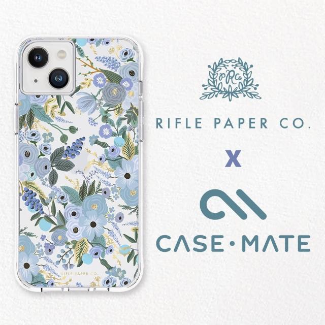 CASE-MATE iPhone 14 Plus 6.7吋Rifle Paper Co. 限量聯名款環保抗菌防摔保護殼 - 花園派對 - 藍