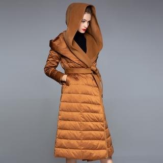 【巴黎精品】現貨+預購 真羽絨90%白鴨絨羽絨外套羽絨衣夾克(保暖連帽加厚長款修身女外套3色p1au14)