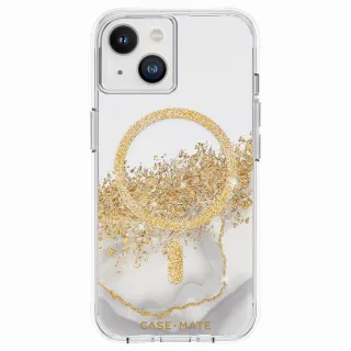 【CASE-MATE】iPhone 14 6.1吋 Karat Marble 鎏金石紋環保抗菌防摔保護殼MagSafe版