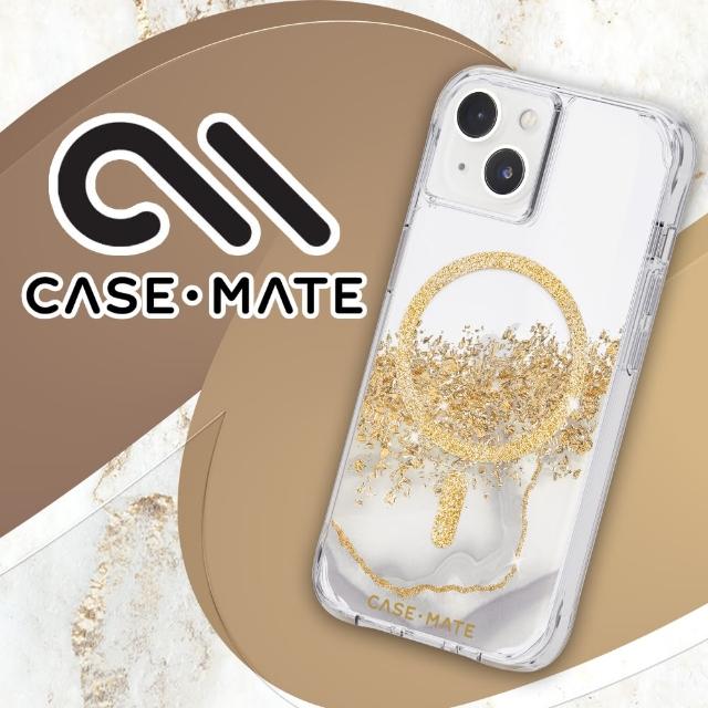 【CASE-MATE】iPhone 14 6.1吋 Karat Marble 鎏金石紋環保抗菌防摔保護殼MagSafe版