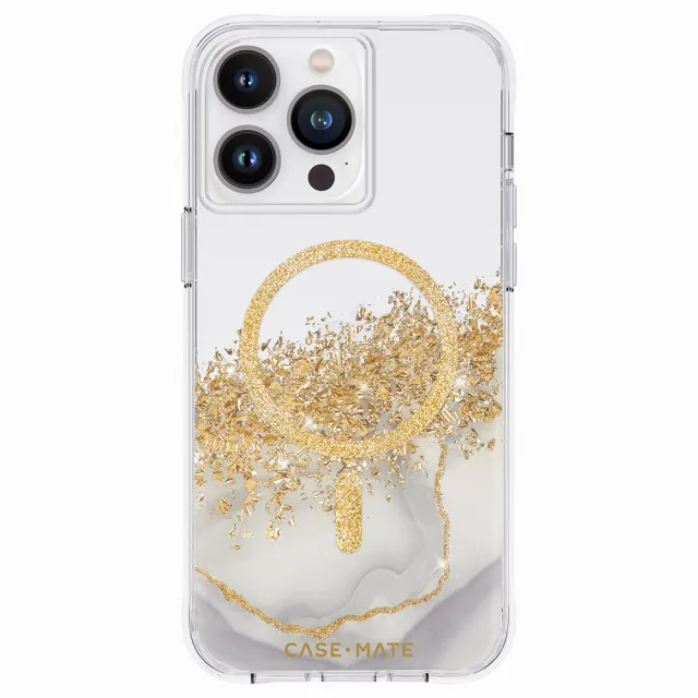 【CASE-MATE】iPhone 14 Pro Max6.7吋Karat Marble 鎏金石紋環保抗菌防摔保護殼MagSafe版