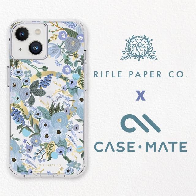 【CASE-MATE】iPhone 14 6.1吋Rifle Paper Co. 限量聯名款環保抗菌防摔保護殼MagSafe版 - 花園派對  藍