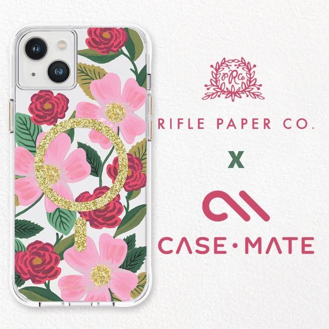 【CASE-MATE】iPhone 14 Plus 6.7吋 Rifle Paper Co. 限量聯名款環保抗菌防摔保護殼MagSafe版 - 玫瑰花園