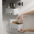 廚房側邊式滑軌收納盒 多功能伸縮調味料架(1入)