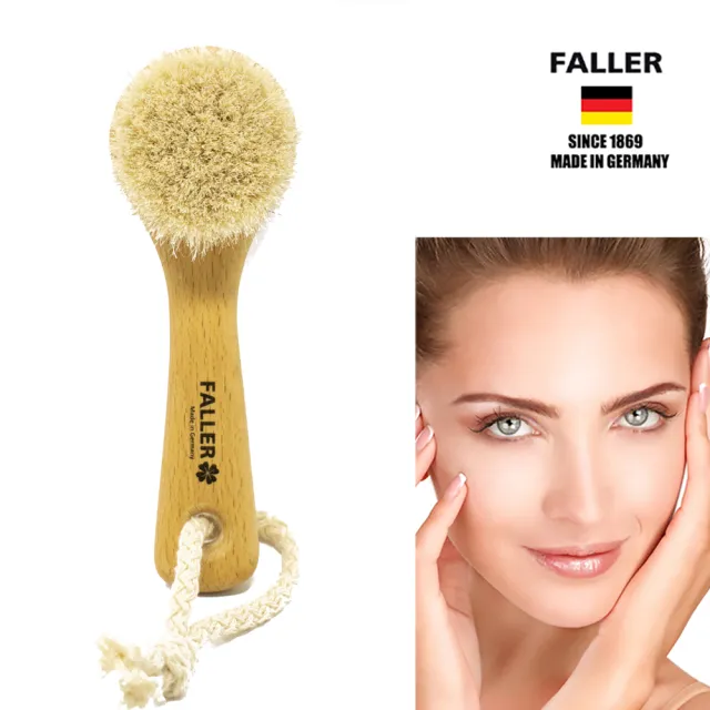 【FALLER 芙樂】德國製山羊毛潔顏刷面膜刷洗臉刷(厚刷/沐浴按摩美容潔顏/10週年慶)