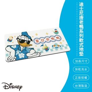 【SONA森那家居】迪士尼 Disney 唐老鴨夏日系列軟式珪藻土地墊 吸水地墊(80x38x0.5 矽藻土 矽藻土 防潮)
