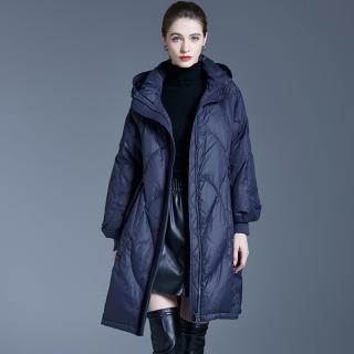 【巴黎精品】現貨+預購 真羽絨90%白鴨絨羽絨外套羽絨衣夾克(保暖連帽加厚寬鬆長款女外套p1au24)