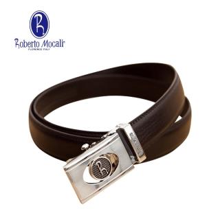 【Roberto Mocali】扣洞式牛皮皮帶RM-7206BKF(黑)