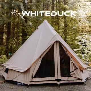 【White Duck Outdoors】白鴨-美國豪華露營鐘型蒙古包4人帳篷-米色