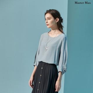 【Master Max】素面柔軟質感七分袖雪紡上衣(8227026)