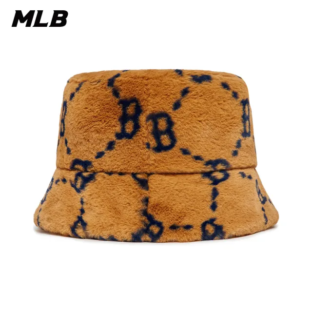 【MLB】絨毛漁夫帽 MONOGRAM系列 波士頓紅襪隊(3AHTMF226-43BGD)