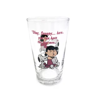 【大西賢製販】SNOOPY史努比 復古玻璃杯 M 280ml 史努比與露西(餐具雜貨)
