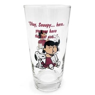 【大西賢製販】SNOOPY史努比 復古玻璃杯 L 410ml 史努比與露西(餐具雜貨)