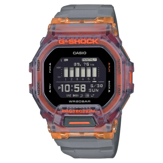 【CASIO 卡西歐】活力亮彩G-SHOCK 電子錶(GBD-200SM-1A5)