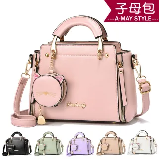 【Amay Style 艾美時尚】現貨 女包 手提包 子母包 甜美貓咪零錢包手提肩背方包(6色)